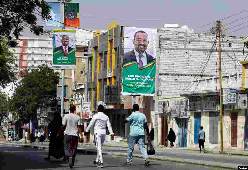 የኢትዮጵያ ጠቅላይ ምኒስትር ዐቢይ አሕመድ ምስል ሞቃዲሹ፣ ሶማሊያ&nbsp;