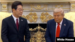 دیدار رئیس‌جمهوری‌های آمریکا و کره جنوبی در کاخ سفید