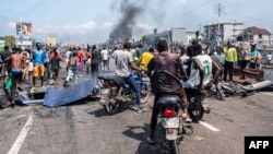 Manifestation spontanée à Kinshasa.