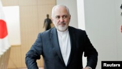 រូបឯកសារ៖ លោក​រដ្ឋមន្ត្រី​ការ​បរទេសអ៊ីរ៉ង់​ Mohammad Javad Zarif អំឡុងពេល​ជំនួបជាមួយរដ្ឋមន្រ្តីក្រសួងការបរទេសជប៉ុនលោក Taro Kono នៅ​ក្រុងតូក្យូ កាលពីថ្ងៃទី១៦ ខែឧសភា ឆ្នាំ២០១៩។​