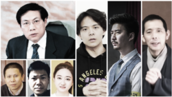 新冠狀病毒疫情在遭受打壓的中國公民（從左至右順時針：任志強，李澤華，陳秋實，方斌，李翹楚，高飛，許志永）