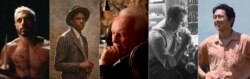 This combination photo shows Oscar nominees for best actor, from left, Riz Ahmed in "Sound of Metal," Chadwick Boseman in "Ma Rainey's Black Bottom," Anthony Hopkins in "The Father," Gary Oldman in "Mank," and Steven Yeun in "Minari." (Amazon Studios, fro