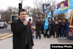 FILE - Dolkun Isa, Chinese Uighur rights activist and chairman of the World Uighur Conference, which advocates human rights and democracy.