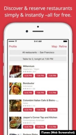 OpenTable app