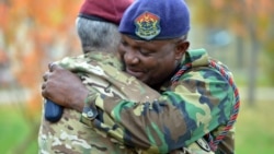 美军非洲司令部举行士官长指挥权交接（美国陆军2019年11月15日照片）