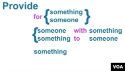 Info Graphic on Provide and Prepositions