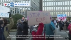VOA60 America - US judge blocks Trump offer for government workers until at least Monday