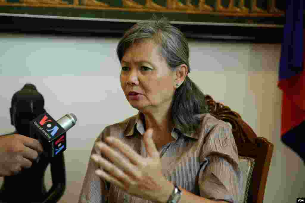 Mu Sochua, vice president of CNRP that was dissolved in November, told VOA women should involve more in politics because politics is life, rights and family. She said that "Women should continue to work hard for a positive change and the International Women Day is is a daily work not only for today."