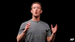 FILE - Facebook CEO Mark Zuckerberg 
