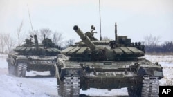 Ruski tenkovi u oblasti Lenjingrada, fotografija ruskog Ministarstva odbrane