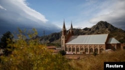 中國河北省黃土崗村的地下天主教堂（2018年9月30日）。