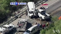 VOA60 DUNIYA:Wata Motar Coci Kirar Bas Ta Halaka Mutane 12 a Texas