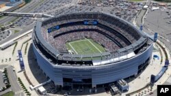 Vista aérea del estadio MetLife en East Rutherford, New Jersey, el 20 de enero de 2014.