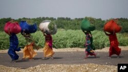 Francesco Friedrich y Thorsten Margis, de Alemania, celebran en el podio antes de obtener sus medallas de oro en Bobsled por parejas.&nbsp;