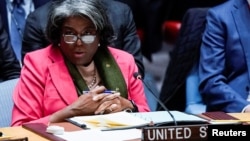 ឯកអគ្គរដ្ឋទូត​សហរដ្ឋ​អាមេរិក​ប្រចាំ​អង្គការ​សហប្រជាជាតិ​អ្នកស្រី Linda Thomas-Greenfiled ថ្លែង​ក្នុង​អំឡុង​កិច្ចប្រជុំ​ក្រុមប្រឹក្សា​សន្តិសុខ​​ កាល​ពី​ថ្ងៃ​ទី​៥​ ខែ​តុលា​ ឆ្នាំ​២០២២ ក្រោយ​កូរ៉េខាងជើង​បាន​បាញ់​មីស៊ីល​ពី​លើ​ប្រទេស​ជប៉ុន​ជា​លើក​ដំបូង​ក្នុង​រយៈ​ពេល​៥​ឆ្នាំ។