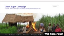 One of villagers' houses in Koh Kong province was torched to clear the way for sugar farm. (Screen shot of EU Website for clean sugar campaign)