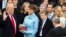 Donald Trump is sworn in as the 45th president of the United States by Chief Justice John Roberts as Melania Trump looks on during the 58th Presidential Inauguration at the U.S. Capitol in Washington, Jan. 20, 2017. 
