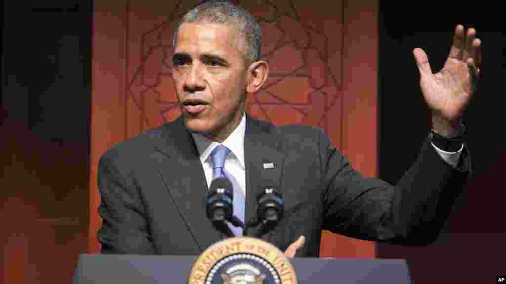 ፕሬዝዳንት ባራክ ኦባማ በቦልቲሞር ከተማ በሚገኝ መስጊድ ያደረጉት ጉብኝት