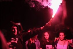 Protesters say they are angry about government corruption, lack of city services and growing poverty in Beirut, Lebanon on Nov. 16, 2019. (H. Murdock/VOA)