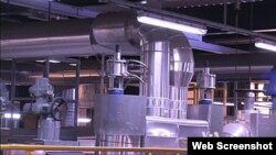 A series of pipes and filters keep up to 90 percent of exhaust gasses out of the air.