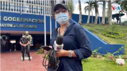 La periodista María Lilly Delgado, corresponsal de Univisión, en Managua fue citada ante el Ministerio Publico de Nicaragua. Foto Houston Castillo, VOA.