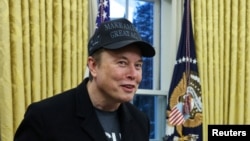 2025年2月11日，美國億萬富翁馬斯克（Elon Musk）在白宮橢圓形辦公室。