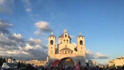 Montenegro, Podgorica, protests by followers of the Serbian Ortodox Church
