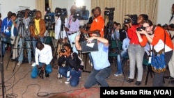 Jornalistas em Moçambique.