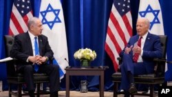 Presidenti Biden gjatë një takimi me kryeministrin Netanyahu në Nju Jork (20 shtator 2023)