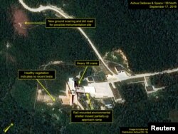 Sohae Satellite Launching Station is seen in Sohae, North Korea, in this satellite image taken September 17, 2016 released by 38 North. 38 North/Handout via Reuters.