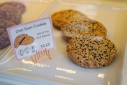 A Dim Sum Cookie is displayed at the Sunday Bakeshop in Oakland, Calif., Thursday, Aug. 19, 2021.(AP Photo/Eric Risberg)