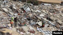 Resultado de taque israelita em Ain Deleb, sul do Líbano, 30 set. 2024