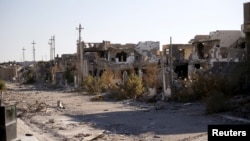 Vayron bo'lgan Ramadi. 16-yanvar, 2016-yil.