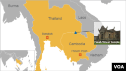 Location of Preah Vihear temple