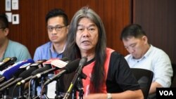 社民連前立法會議員梁國雄。(美國之音湯惠芸)