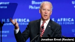Joe Biden s'adresse au Forum des affaires États-Unis-Afrique à Washington le 5 août 2014, à l'époque où il était encore le vice-président américain. REUTERS / Jonathan Ernst (ÉTATS-UNIS - Tags: AFFAIRES POLITIQUES)