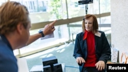 Humanoid robot 'Nadine' is pictured at AI for Good Global Summit in Geneva