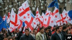 ევროკავშირში კანდიდატობის სტატუსის მიღებასთან დაკავშირებული საზეიმო მსვლელობა თბილისში. 15 დეკემბერი, 2023 წ.