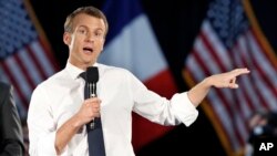 Francuski predsednik Emanuel Makron tokom posete SAD