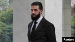 Սիրիայի փաստացի ղեկավար, «Հայաթ Թահրիր աշ-Շամ» խմբավորման առաջնորդ Ահմեդ ալ-Շարաան։ Դամասկոս, Սիրիա դեկտեմբերի 30, 2024թ․։