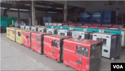 A store selling electicity generators in Phnom Penh, Cambodia, May 11, 2019. (Khan Sokummono/VOA Khmer)
