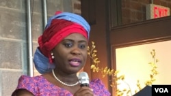 Bukola Love Oriola, originally from Nigeria, is council secretary of the 11-member U.S. Advisory Council on Human Trafficking. The group released its first report Tuesday. (S. Herman/VOA)