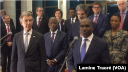 Alpha Barry, ministre des Affaires étrangères du Burkina Faso à la fin des travaux, à Ouagadougou, le 24 mai 2019. (VOA/Lamine Traoré)