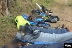 ლაფანყურის სპეცოპერაციის დროს ლიკვიდირებულ "ბოევიკთა" ნაწილის ცხედრები