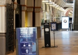 A normally busy shopping area in Sydney, Australia, is seen empty, July 7, 2021.