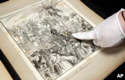 تصویر پرزیدنت یولیسیز گرنت و همسرش در یک کنده کاری برای چاپ