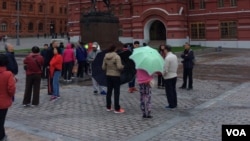莫斯科紅場附近的中國遊客
