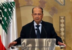 Christian leader Michel Aoun arrives in Egypt for the first time since his inauguration, May 6, 2019.