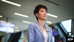 资料照：中国官方英文电视频道中国环球电视网（CGTN）主播刘欣 （2019年5月30日）