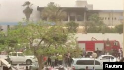 Shambulizi la kujitolea muhanga katika jengo la tume ya uchaguzi huko Tripoli, Libya, Mei 2, 2018 